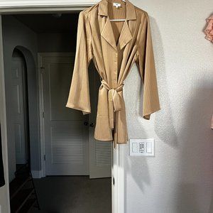 BEIGE SHIRT DRESS
